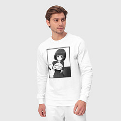 Костюм хлопковый мужской Когума ЧБ - Супер Каб, цвет: белый — фото 2