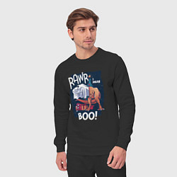 Костюм хлопковый мужской Rawr boo, цвет: черный — фото 2