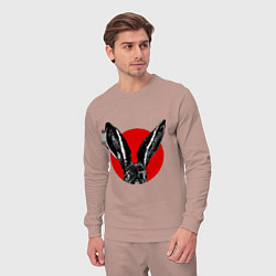 Костюм хлопковый мужской Rabbit ears, цвет: пыльно-розовый — фото 2