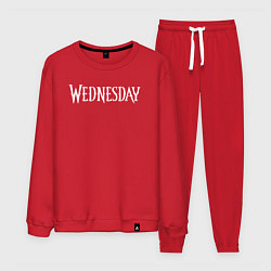 Костюм хлопковый мужской Wednesday Logo, цвет: красный