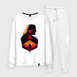 Костюм хлопковый мужской Геральт из Ривии, цвет: белый