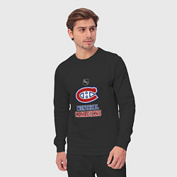 Костюм хлопковый мужской Монреаль Канадиенс - НХЛ, цвет: черный — фото 2