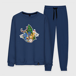 Костюм хлопковый мужской InChess New Year Limited Edition 2023, цвет: тёмно-синий
