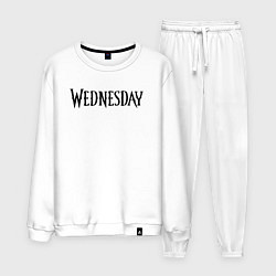 Костюм хлопковый мужской Logo black Wednesday, цвет: белый