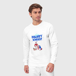 Костюм хлопковый мужской Mission merry xmas, цвет: белый — фото 2