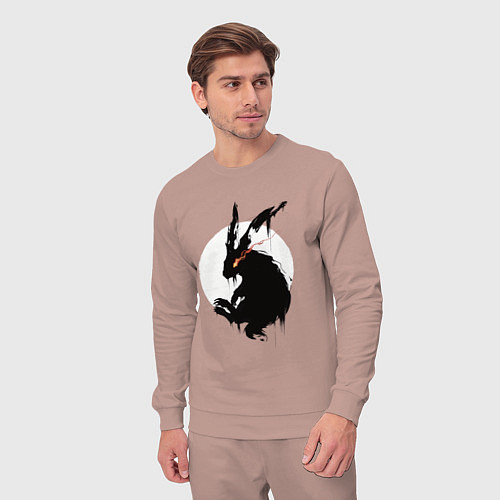 Мужской костюм Черный кролик 2023 / Пыльно-розовый – фото 3