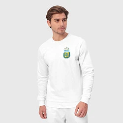 Костюм хлопковый мужской Герб федерации футбола Аргентины, цвет: белый — фото 2