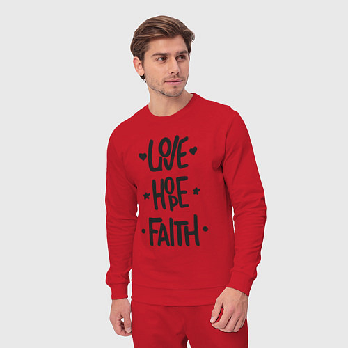 Мужской костюм Love hope faith / Красный – фото 3