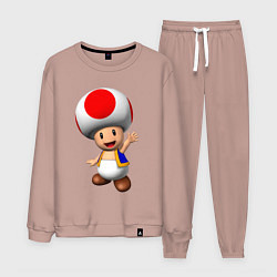 Костюм хлопковый мужской Тоад, цвет: пыльно-розовый