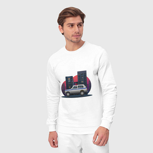 Мужской костюм Lada Niva 4x4 Милиция / Белый – фото 3