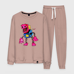 Костюм хлопковый мужской Поппи Плейтайм - Бокси Бу, цвет: пыльно-розовый