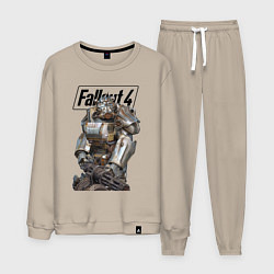 Костюм хлопковый мужской Paladin Danse of the Brotherhood of Steel Fallout, цвет: миндальный