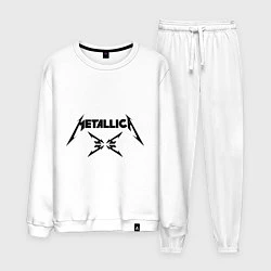 Костюм хлопковый мужской Metallica, цвет: белый