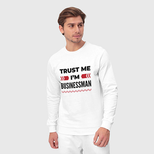 Мужской костюм Trust me - Im businessman / Белый – фото 3