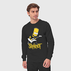 Костюм хлопковый мужской Slipknot Барт Симпсон рокер, цвет: черный — фото 2