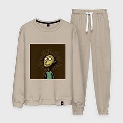 Костюм хлопковый мужской Взъерошенный человек, цвет: миндальный