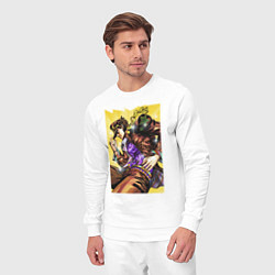 Костюм хлопковый мужской Джотаро Куджо - JoJo Bizarre Adventure, цвет: белый — фото 2