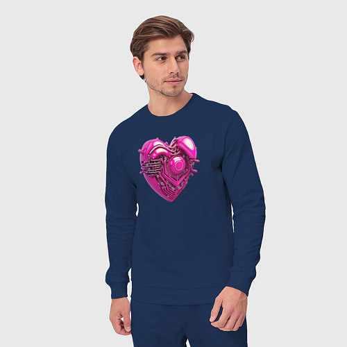 Мужской костюм Механическое розовое сердце / Тёмно-синий – фото 3