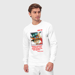 Костюм хлопковый мужской Luffy, цвет: белый — фото 2