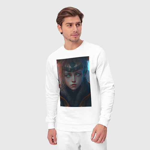 Мужской костюм Девочка в стиле киберпанк / Белый – фото 3