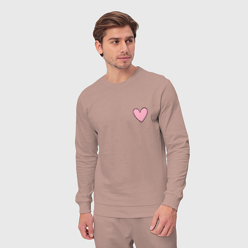 Мужской костюм Нарисованное сердце - мини / Пыльно-розовый – фото 3