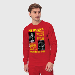 Костюм хлопковый мужской Nirvana SLTS, цвет: красный — фото 2
