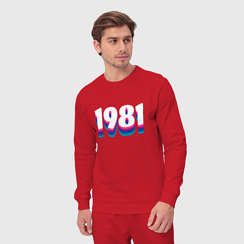 Мужской костюм Made in 1981 vintage art / Красный – фото 3