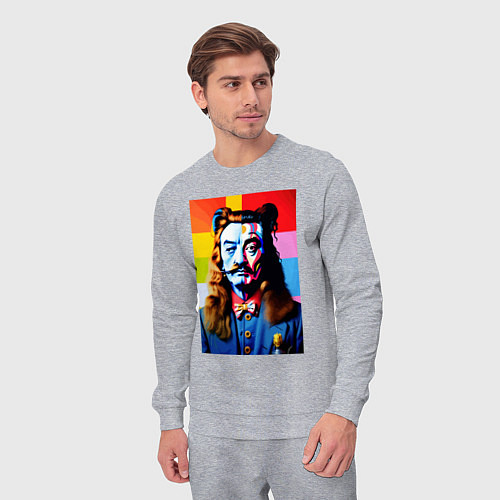 Мужской костюм Salvador Dali and neural network / Меланж – фото 3