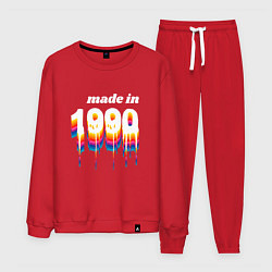 Костюм хлопковый мужской Made in 1990 liquid art, цвет: красный