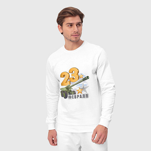 Мужской костюм 23 февраля Артиллерия / Белый – фото 3