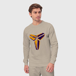 Костюм хлопковый мужской Kobe logo, цвет: миндальный — фото 2