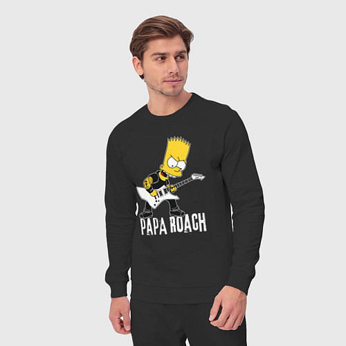 Мужской костюм Papa Roach Барт Симпсон рокер / Черный – фото 3