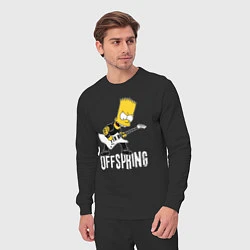 Костюм хлопковый мужской Offspring Барт Симпсон рокер, цвет: черный — фото 2