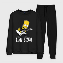 Костюм хлопковый мужской Limp Bizkit Барт Симпсон рокер, цвет: черный