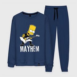 Костюм хлопковый мужской Mayhem Барт Симпсон рокер, цвет: тёмно-синий
