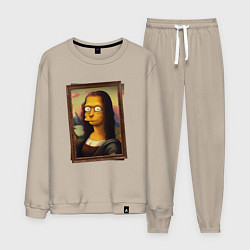 Костюм хлопковый мужской Mona Simpson, цвет: миндальный