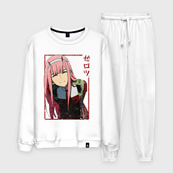 Костюм хлопковый мужской Zero Two anime girl, цвет: белый