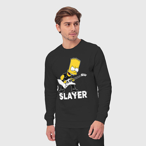 Мужской костюм Slayer Барт Симпсон рокер / Черный – фото 3