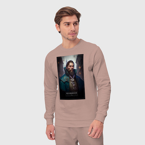 Мужской костюм Челябинск - персонаж / Пыльно-розовый – фото 3