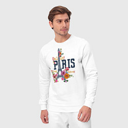 Костюм хлопковый мужской Salut Paris, цвет: белый — фото 2