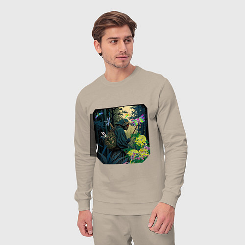 Мужской костюм Мистический персонаж в бамбуковой роще / Миндальный – фото 3