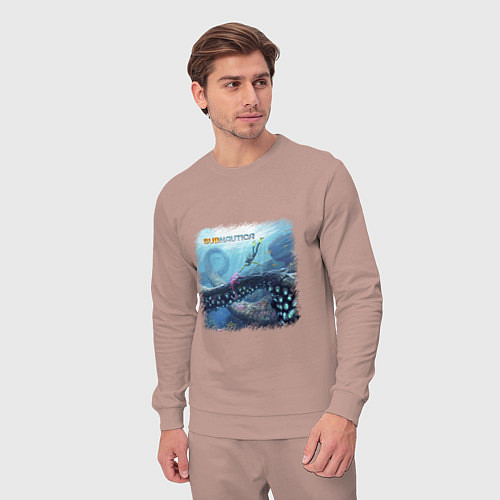 Мужской костюм Subnautica - подводный мир / Пыльно-розовый – фото 3