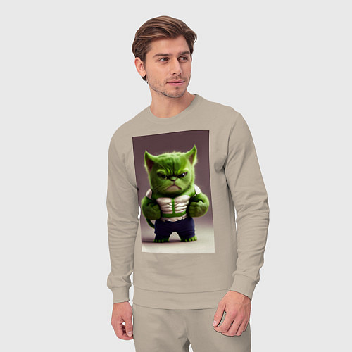 Мужской костюм Злой котик / Миндальный – фото 3