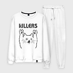 Костюм хлопковый мужской The Killers - rock cat, цвет: белый