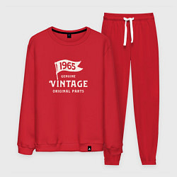Костюм хлопковый мужской 1965 подлинный винтаж - оригинальные детали, цвет: красный