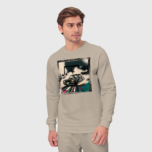 Мужской костюм JDM дрифт / Миндальный – фото 3