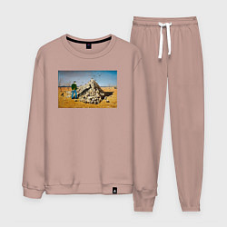 Костюм хлопковый мужской Апофеоз ANIMAX, цвет: пыльно-розовый
