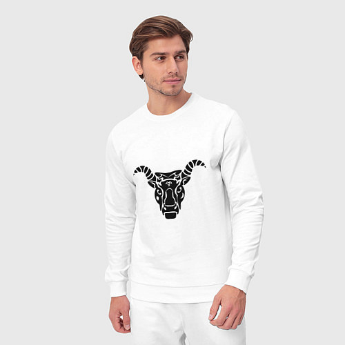 Мужской костюм Полинезийский бык / Белый – фото 3