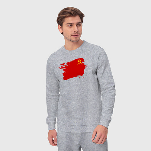 Мужской костюм Флаг СССР серп и молот / Меланж – фото 3