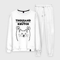 Костюм хлопковый мужской Thousand Foot Krutch - rock cat, цвет: белый